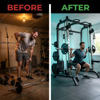 TitanForge G12 Elite Smith & Functional Trainer — Before & After