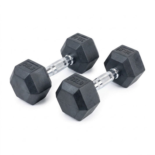 TitanForge Elite Hex 35LB Dumbbell — Studio Shot