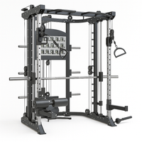 Functional Smith Machine Built for Versatile Workouts, Dual Pulley Columns, Pull-Up Station, 11-Gauge Steel