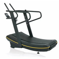Manual Treadmill Designed for High-Intensity Training, Curved Self-Powered Deck, Digital Monitor, Compact Design