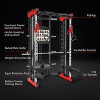 Functional Smith Machine Built for Versatile Workouts, Dual Pulley Columns, Pull-Up Station, 11-Gauge Steel