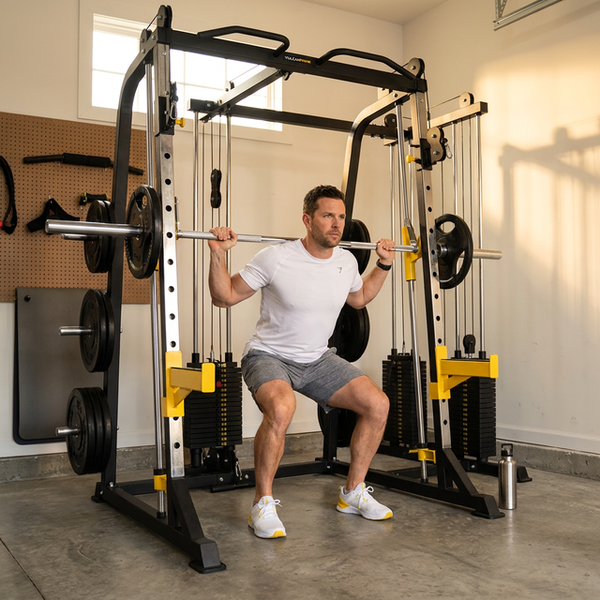 Smith Machine Built for Elite Performance, Counterbalanced Bar, Dual Cable Columns, 11-Gauge Steel Frame