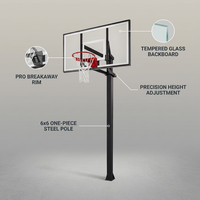 Northline Athletics ApexCourt Pro 72 In-Ground Basketball System — infographic
